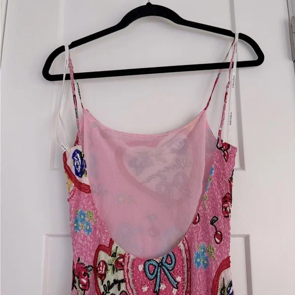 For Love & Lemons I Love You Beaded Mini Dress NEW with tags - Picture 5 of 8